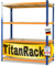 KARAT Schwerlastregal XXL, blau-orange 160 x 150 x 80 cm, Lagerregal für Garage, Keller und Werkstatt - Steckregal, Weitspannregal, Kellerregal, Werkstattregal (TitanRack Big)