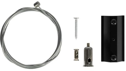Qazqa Modern Schienenbeleuchtung Zubehör für Schienensystem - Iconic 1faserail - Schwarz, 3.1cm,