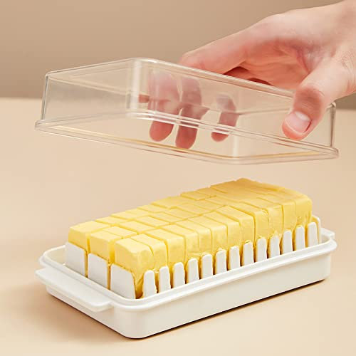 MeoZynxadril Beurrier, Beurrier Plastique, Boîte à Beurre, avec Couvercle, Récipient à Beurre, Beurier, Beurriers, Boîte Conservation du Beurier, pour Cuisines Domestiques, Restaurants