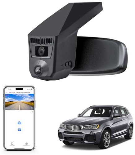 Mangoal 4K Dash Cam Custom for BMW X3 F25 Gen2 2013 2014 2015 2016 2017(Model B), sDrive28i xDrive28i xDrive28d xDrive35i, OEM Style, 2160P UHD Video, WiFi & APP, 64GB Card