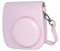 Aisnyho Instant Camera Case for Fuji Instax Mini 12 11 9 8,PU Leather Protective Case Storage Cover with Shoulder Strap (Blossom Pink)