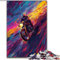 Puzzles pour Adultes 1000 pièces en Bois représentant Un Pilote de Moto. Idéal pour la décoration de la Maison et du Bureau pour Un Anniversaire (Taille 50x75cm).