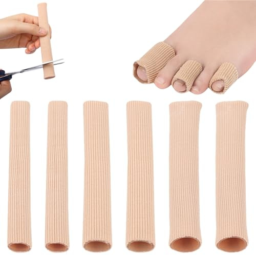 Lot De 6 Pansements Tube Orteil S/M/L,Tubes Protection Orteils,Protection Orteils Pied Frottement, Tube Protege Orteil, Pansement Orteil, Protection Doigt De Pied, Pour Cors, Ampoules, Callosités