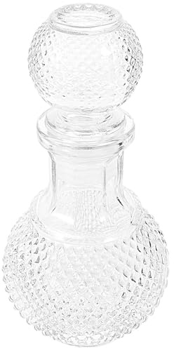 PERSELOSO Glass Wine Decanter Transparent Liquor Dispenser Bottle Thickened Whiskey Bottle for Wine Storage Artistic Shape for Restaurants Bars Homes Hotels and Banquets
