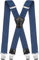 Decalen Bretelles Homme Larges Réglable Élastique Extra Fort 4 Clips en forme X (Bleu)