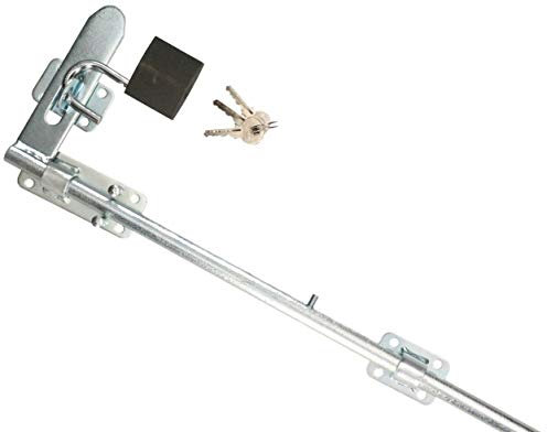 KOTARBAU Verrou de portail - 800 x 140 mm - Avec cadenas - Galvanisé - Pour portail de jardin