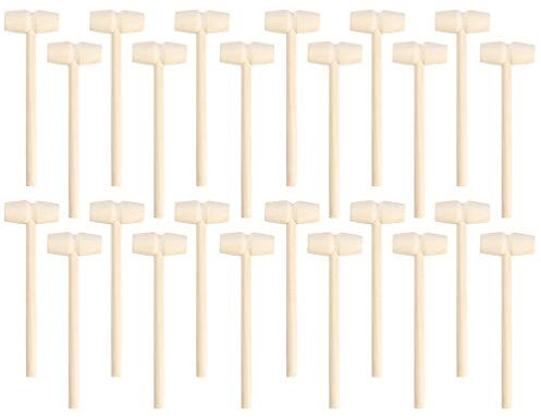 Toyvian 30 Stück Kinder Holz hämmer, Mini Hammer Stampfen Spielzeug Leichte Hammer Spielzeug