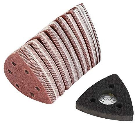 Hojas de papel de lija Papel de lija fino Hojas de papel de lija triangulares Juego de lijado de 101 piezas Papel de lija para cuchillas de corte de múltiples herramientas oscilantes finas para madera