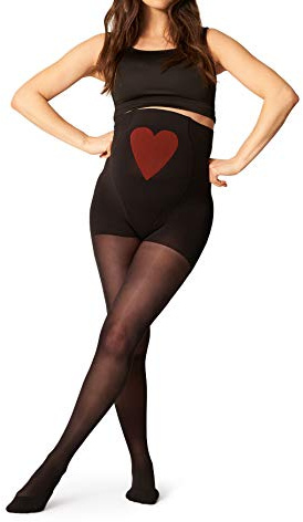 ITEM m6 - Umstandstrumpfhose mit Kompression für Schwangere, Blickdicht, 25 DEN, Größe S, Petite, Mama Tights, Schwarz