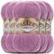 Hobby YARN Alize 5x 100g Angora Gold Türkische Premium Wolle Dünne Mohair aus Schurwolle Babywolle als Strickgarn Handstrickgarn Einfarbig Uni Yarn (Rose | 28)
