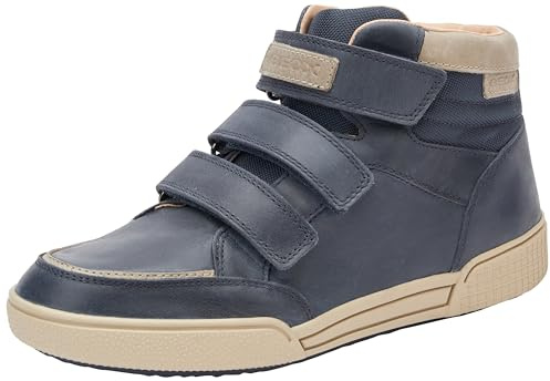 Geox J Poseido Boy B Sneaker, Navy Grey, 9 UK Child