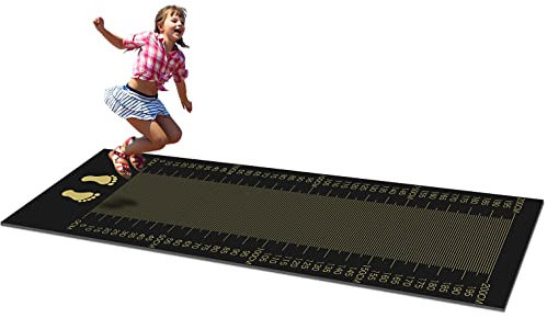 LaiEr Extra Long Jump Rope Mat Large Exercise Mat Thick for Jump Roping Non-Slip Portable Workout Mats for Home Gym Flooring, Durable Fitness Indoor Outdoor Mat(98x36)