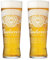 GarageBar | Budweiser Glass | Nucleated Beer Glass | Official Merchandise | Comes with 2X Beer Drip Mats | 2 Pint Glasses