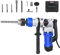 Corded Rotary Hammer Drill, 4 Adjustable Speed 0-4500rpm, SDS Plus Hammer Drill Kit with 3 Drill Bits, Grease and Case–Suitable for Concrete, Wood, Stone, and Metal