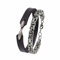 JJDreams Lederarmband Herren Echtleder Edelstahl Armkette Königskette Armband 6MM Geschenk Schmuck für Männer