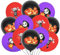 Juego de vajilla de fiesta de Halloween de 18 piezas, 16 invitados, juego de vajilla desechable de Halloween, decoración de Halloween, mantel de plástico, platos de papel, servilletas, vasos para