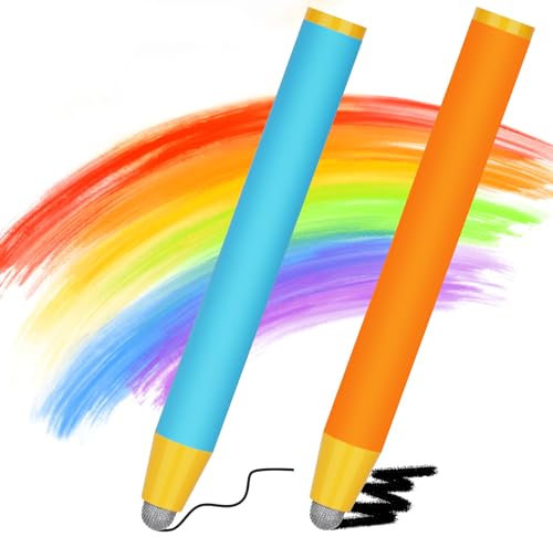 Flintronic 2PCS Lapiz para Tablet para Niños, Lápiz de Goma para Pantalla Táctil, Bolígrafos de Dibujo para Niños, Compatible con iPhone/Android/iPad/iWatch/Kindle/Smartwatch para Niños