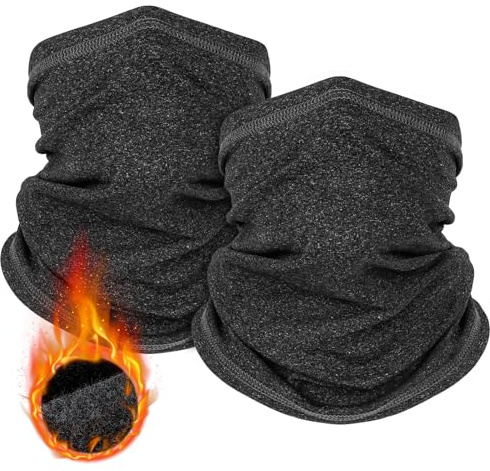 LUOLIIL VOE 2 Pack Winter Neck Gaiter Warmer for Men & Women, Windproof Face Cover Soft Fleece Face Mask Scarf for Cold Weather Outdoor Sports Skiing Cycling