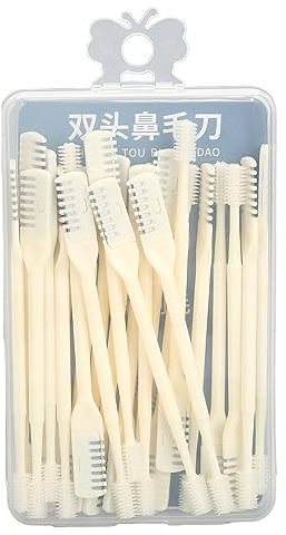 Tondeuse à Poils De Nez Manuelle, 24 Pièces, Tondeuse à Poils De Nez Rotative à 360 Degrés, Pince à épiler Nasale à Double Tête Pour Hommes Et Femmes