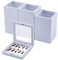 SUPERFINDINGS 24Pcs 3D Floating Press On Nail Packaging Boxes Fake Plastic Nail Display Square Box Jewelry Organizer Showcase for Necklaces Earrings Rings Storage 7.5x7.5cm