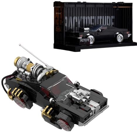 Speed Champions Technik Sportwagen Bausteine mit Display Box, 574 Teile Back to Future Supercar Klemmbausteine Modell, Geschenk für Erwachsene und Kinder, Kompatibel mit Mainstream Marken