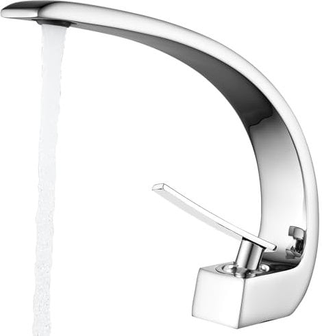 Wasserhahn Bad Waschtischarmatur Mischbatterie Waschbecken Armaturen Badarmatur Waschbecken Chrom Waschbeckenarmatur Messing, Kaltes und Heiß es für Badezimmer Toiletten Oder Gäste Wc