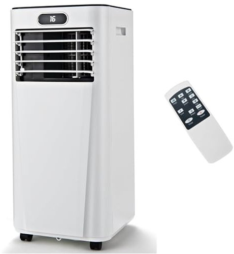 HOMFME 9000BTU Portable Air Cooler, 3 in 1 Mobile Evaporative Air Conditioner, Dehumidifier, Cooling Fan with Sleep Mode, Remote Control, Safe Child Lock and 24H Timer for Home Office