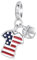 American Football Jersey Charm 925 Sterling Silber Charm passt für Pandora Armband Halskette, SCC2859