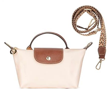 DOMAT Crossbody Tasche für Frauen, Chic leichte Geldbörse mit Leder Top-Griff, kompakte Clutch Bag, Schulter Handtasche (Rosa)