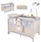 RELAX4LIFE 5 en 1 Cuna Infantil Bebe con 2 Ruedas Bloqueables, Cambiador, Correa Fijación, Caja de Música y 3 Juguetes Colgantes, Cuna con Colchón y Bolsa de Transporte para Bebés 0-36 Meses (Beige)