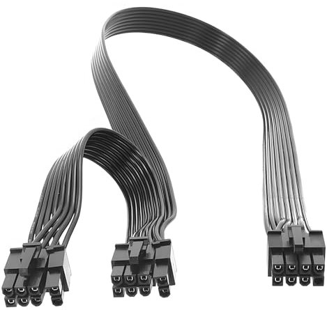 brileze GPU 8Pin PCIe Cable 8 Pin Male to Dual 8 Pin (6+2) Male Power Adapter for Corsair Modular Power Supply Thermaltake ARESGAME PCI Express Extension Cord Graphics Card Connector (60+20cm)