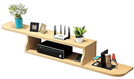Schwebende TV-Einheit zum Aufhängen an der Wand, TV-Schrank für Router, Regal, DVD-Set-Top-Box, Aufbewahrung, modernes Design, Aufbewahrungs-Organizer
