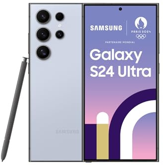 Samsung Galaxy S24 Ultra Smartphone, Simlockfrei ohne Vertrag, Android-Handy, 12 GB RAM, 512 GB Speicher, 200-MP-Kamera, Titanium Blue (Generalüberholt)