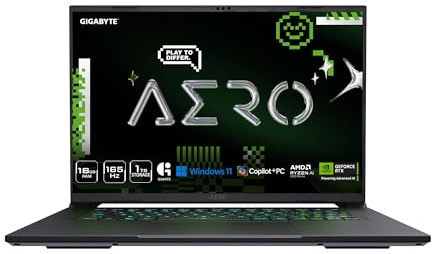GIGABYTE - AERO X16-165Hz 2560x1600 WQXGA - NVIDIA GeForce RTX 5050 - AMD Ryzen AI 7 350-1TB SSD con 16GB DDR5 RAM - Windows 11 Home AERO X16 1TH93USC94AH