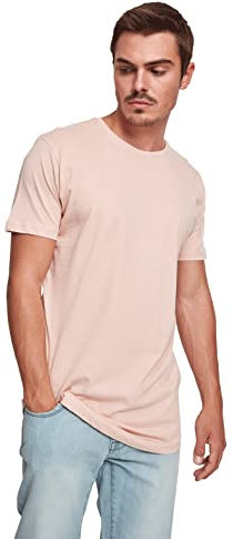 Urban Classics TB638-Shaped Long Tee, T-Shirt Uomo, Light Rose, S