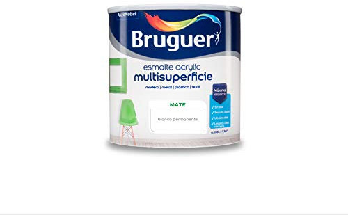 Bruguer Acrylic Multisuperficie Esmalte al agua Mate Blanco Permanente 250 ml