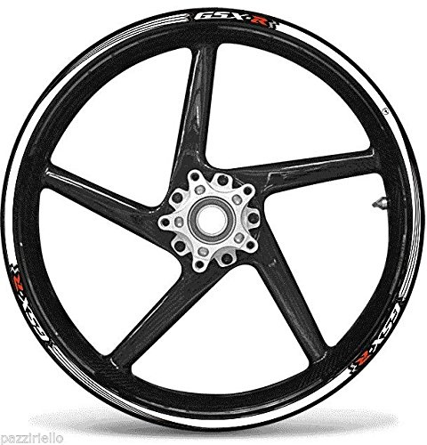 labelbike Motorrad Aufkleber Felgen Räder 17 Zoll kompatibel mit Suzuki | GSXR, Streifen, Felgen, Tuning-Kit, Dekoration