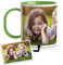 LolaPix Tasse en plastique personnalisée. Tasse pour enfants avec photo. Tasse personnalisée sans BPA ni Bisphénol A. INTÉRIEUR ET ANSE VERTS