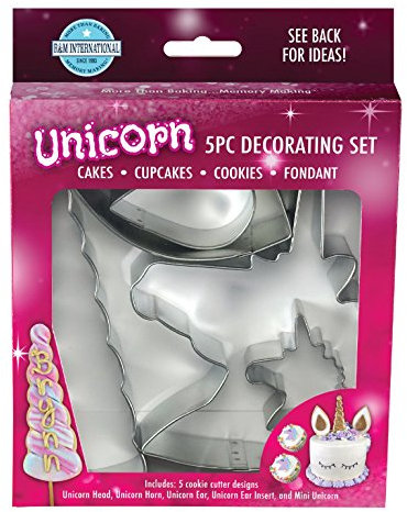 Anniversary House Unicorn Tin-Plated Cake Decorating Cutter Kit