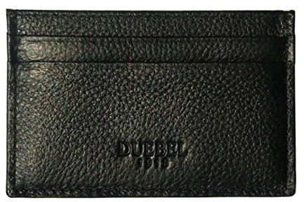 DUEBEL Minimalistische RFID-Blockierung Kreditkartenetui für Herren, Vordertasche, Schwarz