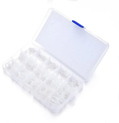 DollaTek 225PCS Translucent Kieselgel (VMQ) O-Ring Reparaturbox - Weiß, Für Profi Sanitär, Luft, Gas, Automotive, Klempner, Reparaturen