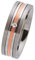 Ernstes Design Ring R179 echt Rotgold 750 18kt Edelstahl Brill. 0.02 ct Partnerring