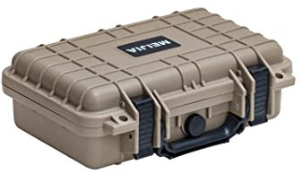 MEIJIA Portable All Weather IP67 Waterproof Protective Hard Case, Small Camera Case,Dry Case with Customizable Foam,Fit Use of Drones, Camera,Equipments, 11.65 ”x8.35”x3.78” (Desert Tan)