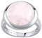 SILVEGO Damen Ring aus 925 Sterling Silber mit natürlichem Rosenquarz 15 mm