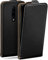 moex Flip Case für OnePlus 8 Pro Hülle klappbar mit 360 Grad Schutz, Handyhülle mit Displayschutz, PU Leder Handytasche Lederhülle, Flip Case Cover Klapphülle, Schwarz