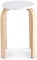 Holzhocker, Stapelhocker Rund Küchenhocker Holz Hocker Barhocker Rundhocker Sitzhocker Partyhocker Tischhocker Anti Rutsch Einfacher Stuhl für Home Dining Küche Restaurant Weiß