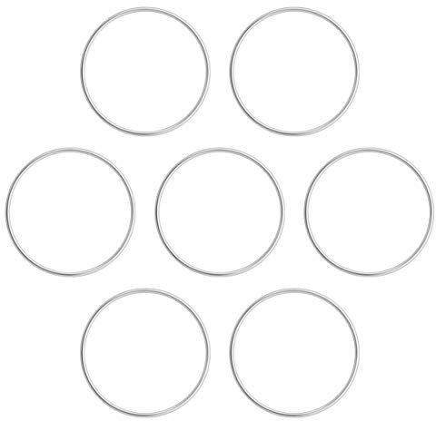 VOSAREA 10 Stück Metall Traumfänger Ringe Makramee Bastelringe Stahl Blumenreifen für DIY Weihnachtskränze Traumfänger Makramee Projekte 10Cm (Silber)