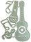 DUESI Exquisite Metall-Stanzformen für Mikrofon, Gitarre, Musik, Puzzle, Prägung, Messer, Klinge, Stanzschablonen