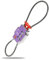 Lewis N Clark TSA80PUR Triple Security Lock, Purple, 1 Pack, 3X Security Lock TSA Luggage Locks for Suitcases, Carry On, Laptop Bag, Set Combo to Create Padlock