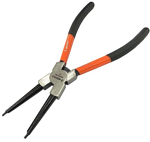 WEDO 7 Straight Internal Circlip Pliers, Internal Snap Ring Straight Nose Plier, Chrome Vanadium Steel, Die-Forged, for Ring Remover Retaining and Remove Hoses